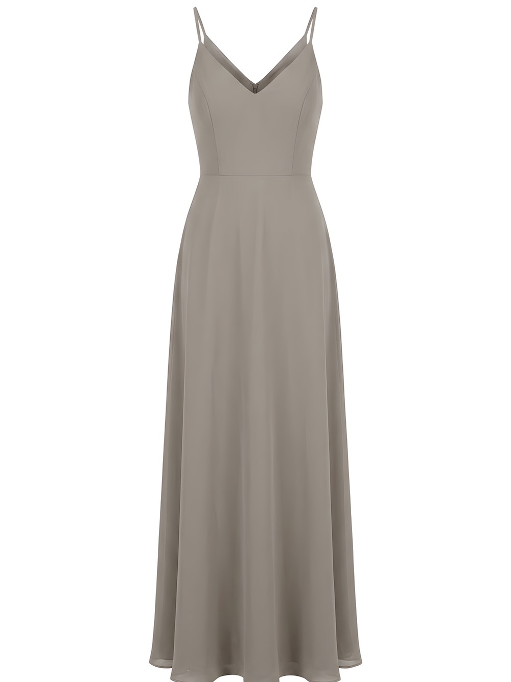 After Six Chelsea Grey Slip Maxi Dress with Spaghetti Straps